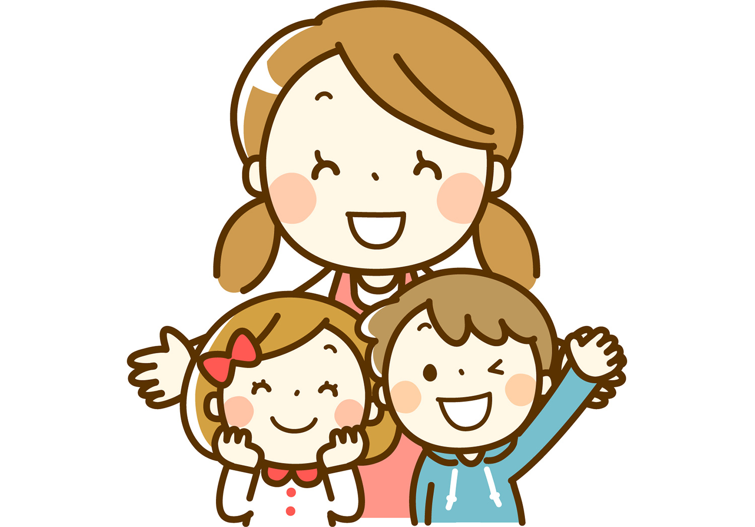 子どもたちと保育士