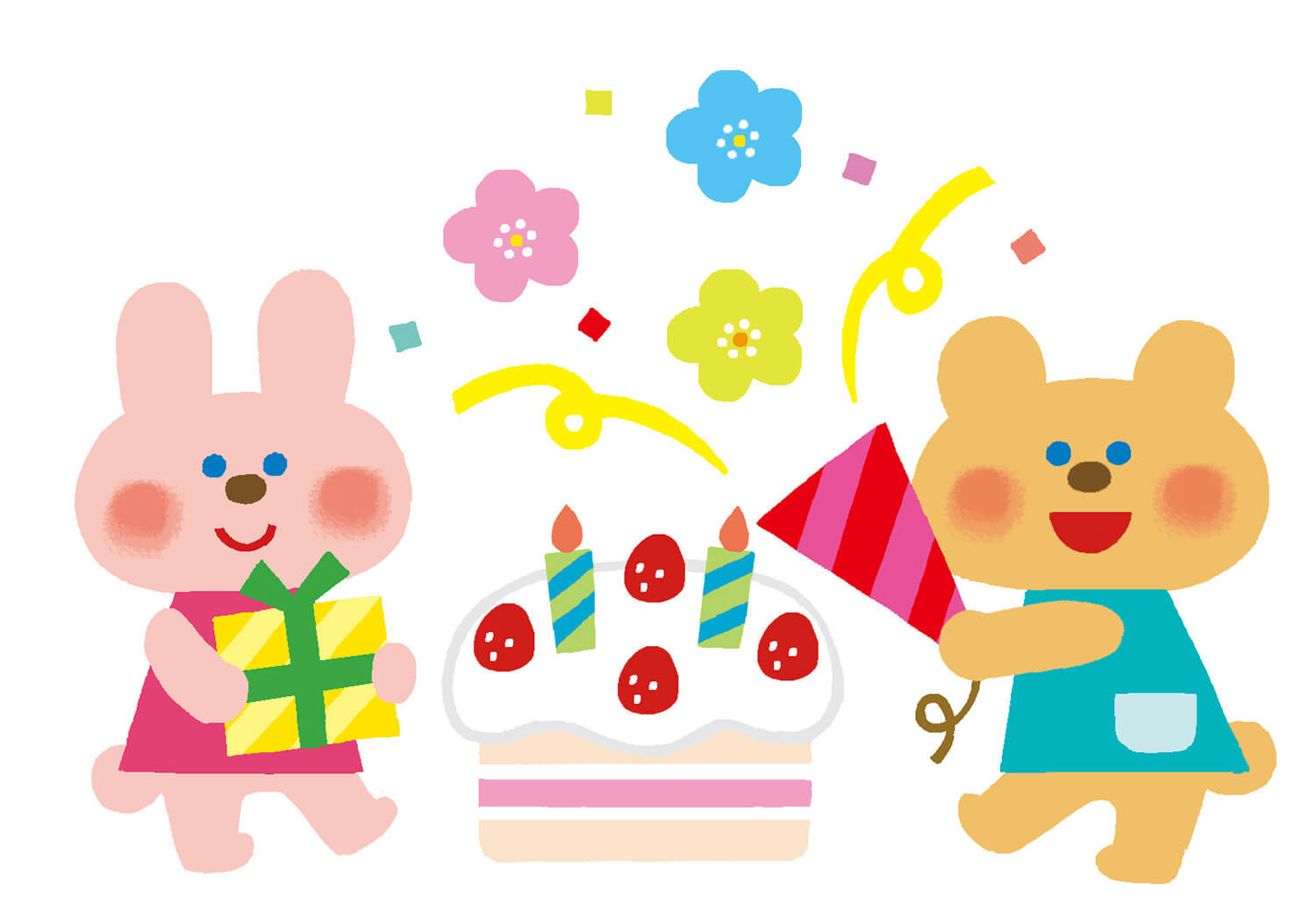 コンプリート 誕生会 イラスト 動物画像のダウンロード