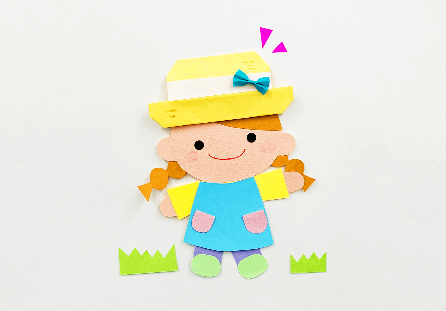 麦わら帽子のおりがみ