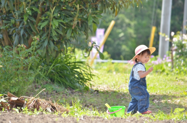楽しそうに遊んでいる子供