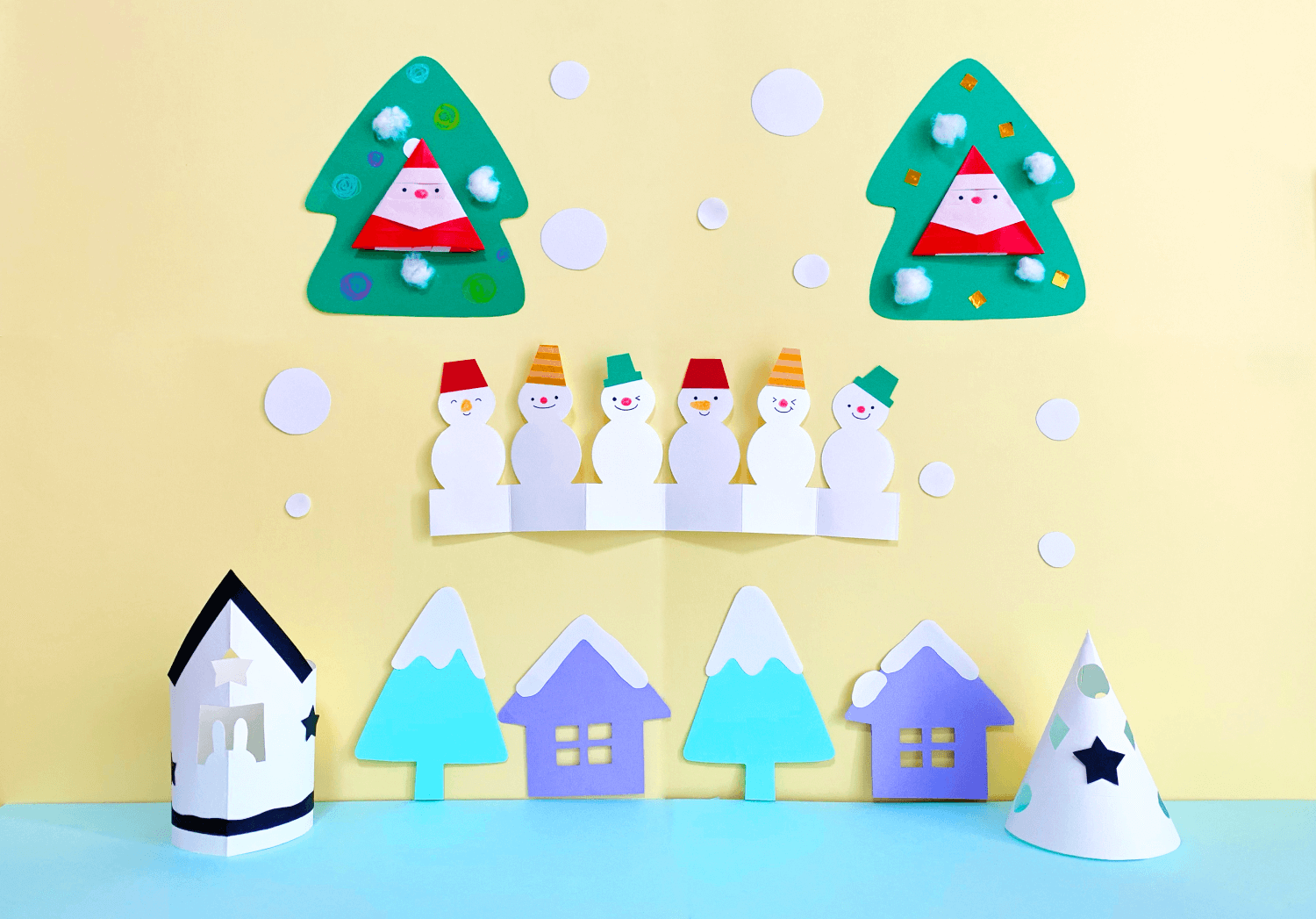 クリスマスの森の壁面