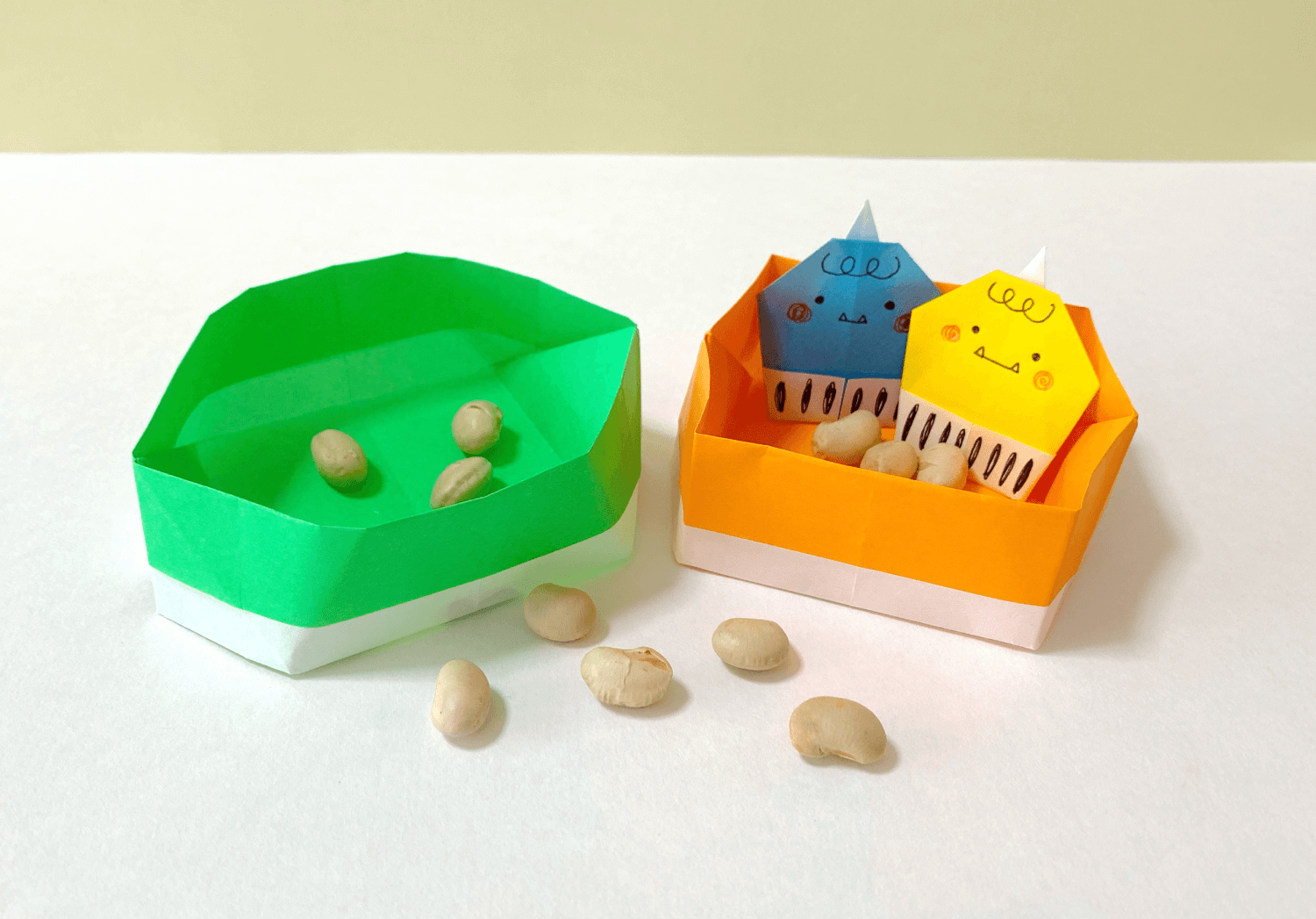 おりがみのお豆入れ