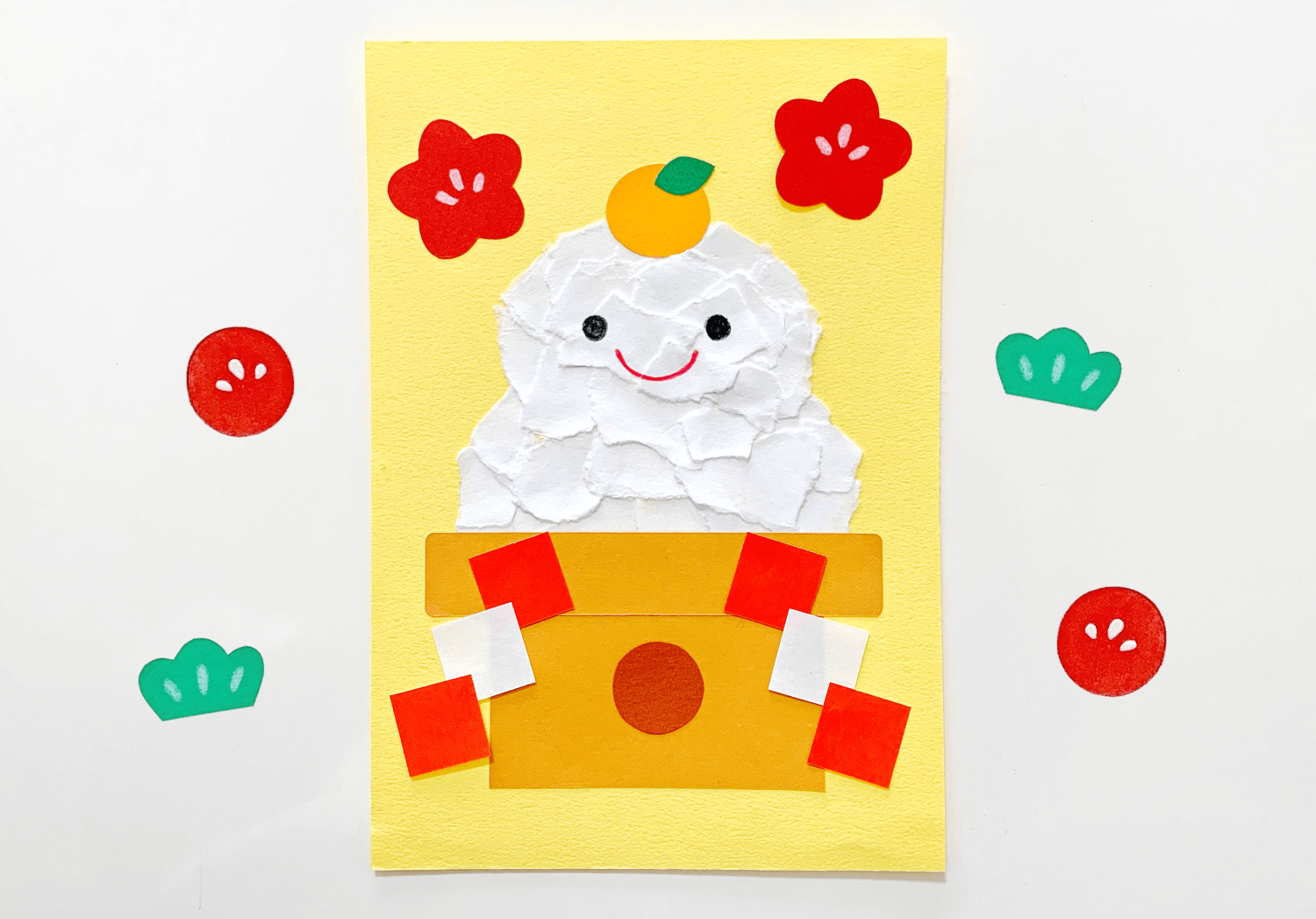 ちぎり絵の鏡餅