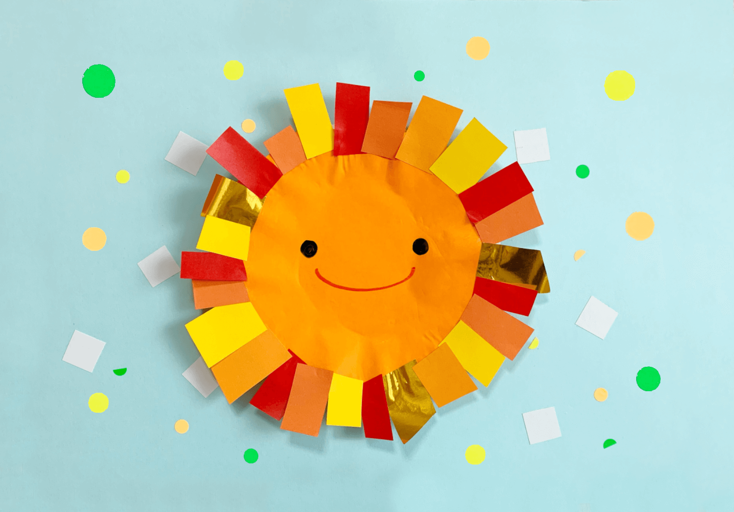 紙皿で作る太陽の製作 